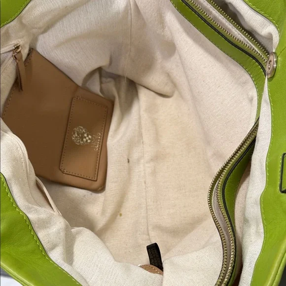 Vince Camuto Maryn Shoulder Tote Bag in the vibrant "Apple Buzz" green color - Picture 11 of 15